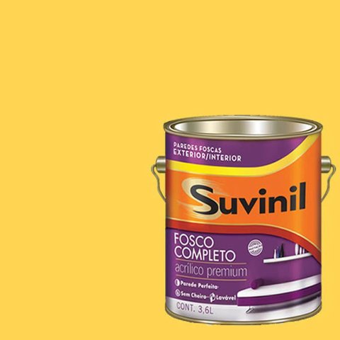 Tinta Acrilica Fosca Premium Suvinil Lírio Amarelo 3