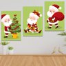 Conjunto de 3 Placas Decorativas Papai Noel em PVC 3mm e Impressão UV-40x60 - 8