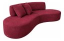 Ver imagem 4 de Sofá e Puff Orgânico Virginia 200cm Sala Suede: Bordô
