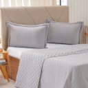 Ver imagem 2 de Kit Colcha Casal Santorini New 220x240cm Platina