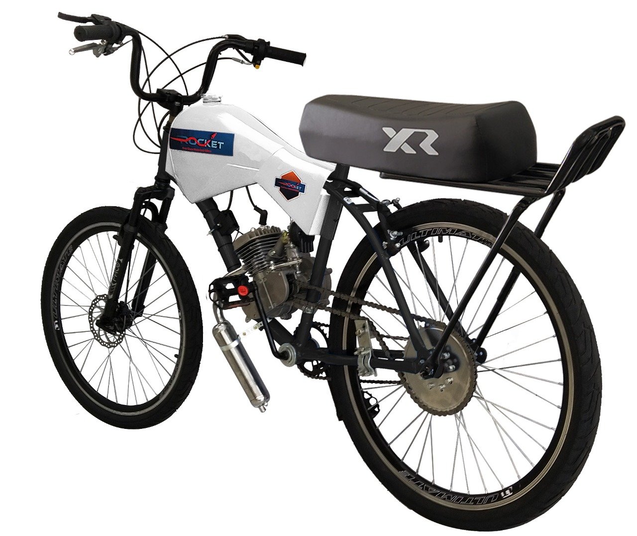Bicicleta Motorizada 80cc Fr Disc/Susp com Carenagem Banco XR Rocket - 3