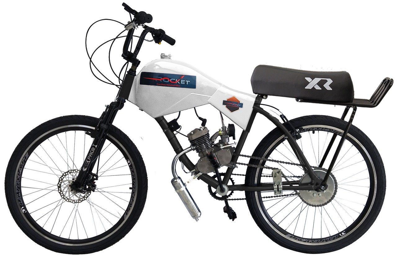 Bicicleta Motorizada 80cc Fr Disc/Susp com Carenagem Banco XR Rocket - 2