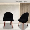 Ver imagem 6 de Cadeira Poltrona Arredondada Suede Preto - D'classe Decor