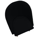 Ver imagem 3 de Cadeira Poltrona Arredondada Suede Preto - D'classe Decor