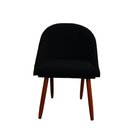 Ver imagem 1 de Cadeira Poltrona Arredondada Suede Preto - D'classe Decor