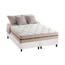 Ver imagem 1 de Cama Box Queen: Colchão Molas Anjos MasterPocket Ensacadas Classic + Base CRC Courano Branco(158x198