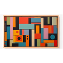 Ver imagem 2 de Quadro Decorativo N°11 70x40cm - Panorâmico Blocos Geométricos - Rollflex