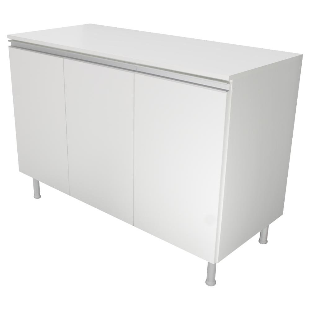 Balcão Multiuso C/ Tampo 120cm 100%mdf 3 Portas para Cozinha