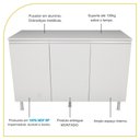 Ver imagem 2 de Balcão Multiuso c/ Tampo 120cm 100%MDF 3 Portas para Cozinha