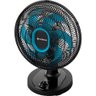 Ventilador de Mesa Cadence Refresh Turbo Pro 6 Pás Preto e Azul vtr420 127v - 3