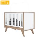 Ver imagem 3 de Kit Quarto de Bebê 2 Peças com Berço e Guarda-Roupa 4 Portas Noah Espresso Móveis Branco/Jequitibá