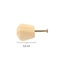 Ver imagem 3 de Kit 5 Puxadores de Madeira Redondos para Móveis Gavetas Armários Modelo Luna