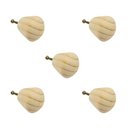 Ver imagem 1 de Kit 5 Puxadores de Madeira Redondos para Móveis Gavetas Armários Modelo Luna