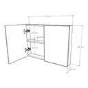 Ver imagem 5 de Armário Móvel Aéreo de Mdf para Banheiro com Espelho sem Fundo 70cm de Largura