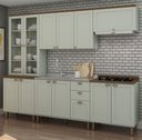 Ver imagem 2 de Cozinha Completa 5PÇS 12PTS 4 Gav Iluminata Verde Mint/Ebano