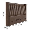 Ver imagem 3 de Cabeceira Casal 140 cm Lumina LED com Frame Corino Tcs 721 Peer