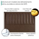 Ver imagem 5 de Cabeceira Casal 140 cm Lumina LED com Frame Corino Tcs 721 Peer