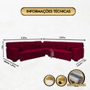 Ver imagem 7 de Sofá Magno 3.97x2.37m de Canto, Retrátil e Reclinável - Vinho