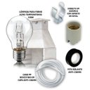 Ver imagem 2 de Kit Lampada 110v, Fio, Isolante, soquete, P/ Churrasqueira