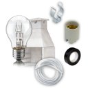 Ver imagem 1 de Kit Lampada 110v, Fio, Isolante, soquete, P/ Churrasqueira
