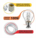 Ver imagem 4 de Kit Lampada 110v, Fio, Isolante, soquete, P/ Churrasqueira