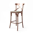 Ver imagem 5 de Conjunto 4 Banquetas Katrina em Aço Cobre com Encosto e Corano para Bancada Gourmet Home - Bege