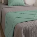 Ver imagem 2 de Peseira Drapeada Veludo Luxo 1,60x0,50m Dupla Face cama solteiro Verde Menta