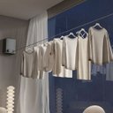 Ver imagem 2 de Varal De Roupa Retratil Parede Automatico Seca Rapido Extensivo Casa Apartamento Lavanderia Varanda