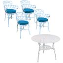 Ver imagem 1 de Mesa Jardim Viena + 4 Cadeiras Área Externa Piscina Varanda