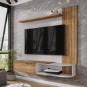 Ver imagem 1 de Painel para Tv até 55 Polegadas Paraty 1 Porta Cinamomo/off White - Móveis Bechara