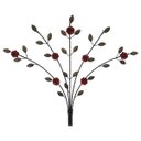 Ver imagem 1 de Arabesco Artesanal de Parede em Ferro com Rosinhas Coloridas e Pintura Antiferrugem Libertas Rosas a
