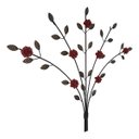 Ver imagem 3 de Arabesco Artesanal de Parede em Ferro com Rosinhas Coloridas e Pintura Antiferrugem Libertas Rosas a