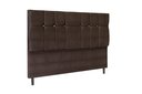 Ver imagem 1 de Cabeceira Opala Marrom Estofada para Cama Box Casal Queen Size 164cm Quarto Luxo Jbe Móveis