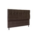 Ver imagem 1 de Cabeceira Opala Marrom Estofada para Cama Box Casal Queen Size 164cm Quarto Luxo Jbe Móveis