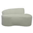 Ver imagem 6 de Sofá Curvo 2 Lugares Feijão Orgânico Divã Suede Cinza Claro + Brindes