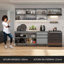Ver imagem 6 de Armário de Cozinha Completa 260cm Cinza Nice Madesa 12