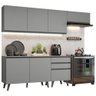Armário de Cozinha Completa 260cm Cinza Nice Madesa 12 - 3