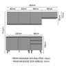 Armário de Cozinha Completa 260cm Cinza Nice Madesa 12 - 4