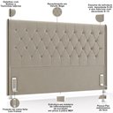 Ver imagem 7 de Cabeceira Cama Box King 195cm Estofada Frizza P05 Veludo Bege