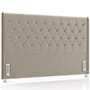 Ver imagem 1 de Cabeceira Cama Box King 195cm Estofada Frizza P05 Veludo Bege