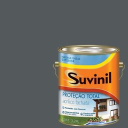 Tinta Emborrachada Suvinil Cinza-escuro 3,6lts - 1
