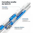 Ver imagem 5 de Gaveta Metálica Média Higold Slim Serie N 118x500mm 40kg Cinza Soft Close 01 Kit
