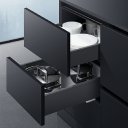Ver imagem 2 de Gaveta Metálica Média Higold Slim Serie N 118x500mm 40kg Cinza Soft Close 01 Kit