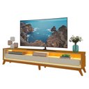 Ver imagem 1 de Rack Requinte com Led com Off White - Gelius Móveis