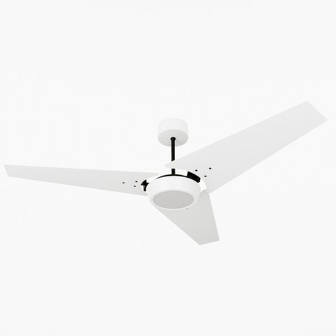 Ventilador de Teto Natuvent Callis Led 3 Pás Madeira Branco 3000k Branco Quente, Luz Amarela 220v