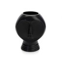Ver imagem 4 de Vaso Decorativo Rosto em Cerâmica Preto 18x14 cm - D’Rossi