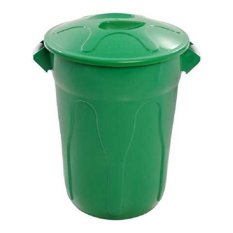 Lixeira Redonda 100 Litros Tipo Balde Cor:verde