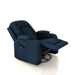 Poltrona do Papai Reclinável Giratória e Balanço Sala de Cinema Crihs com Massagem e Aquecimento PU  - 7