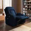 Ver imagem 1 de Poltrona do Papai Reclinável Giratória e Balanço Sala de Cinema Crihs com Massagem e Aquecimento PU 