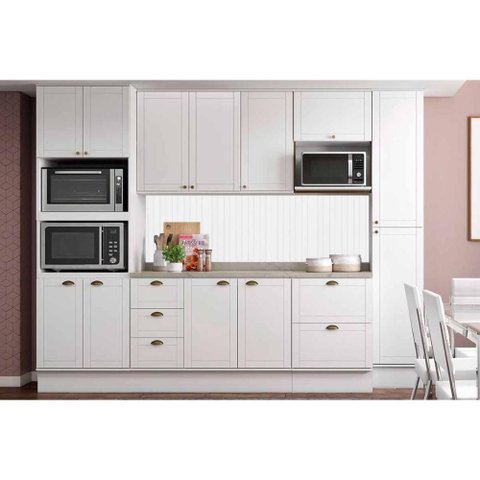 Cozinha Modulada Carraro Bella Carraro 9 Peças C9P24 Branco